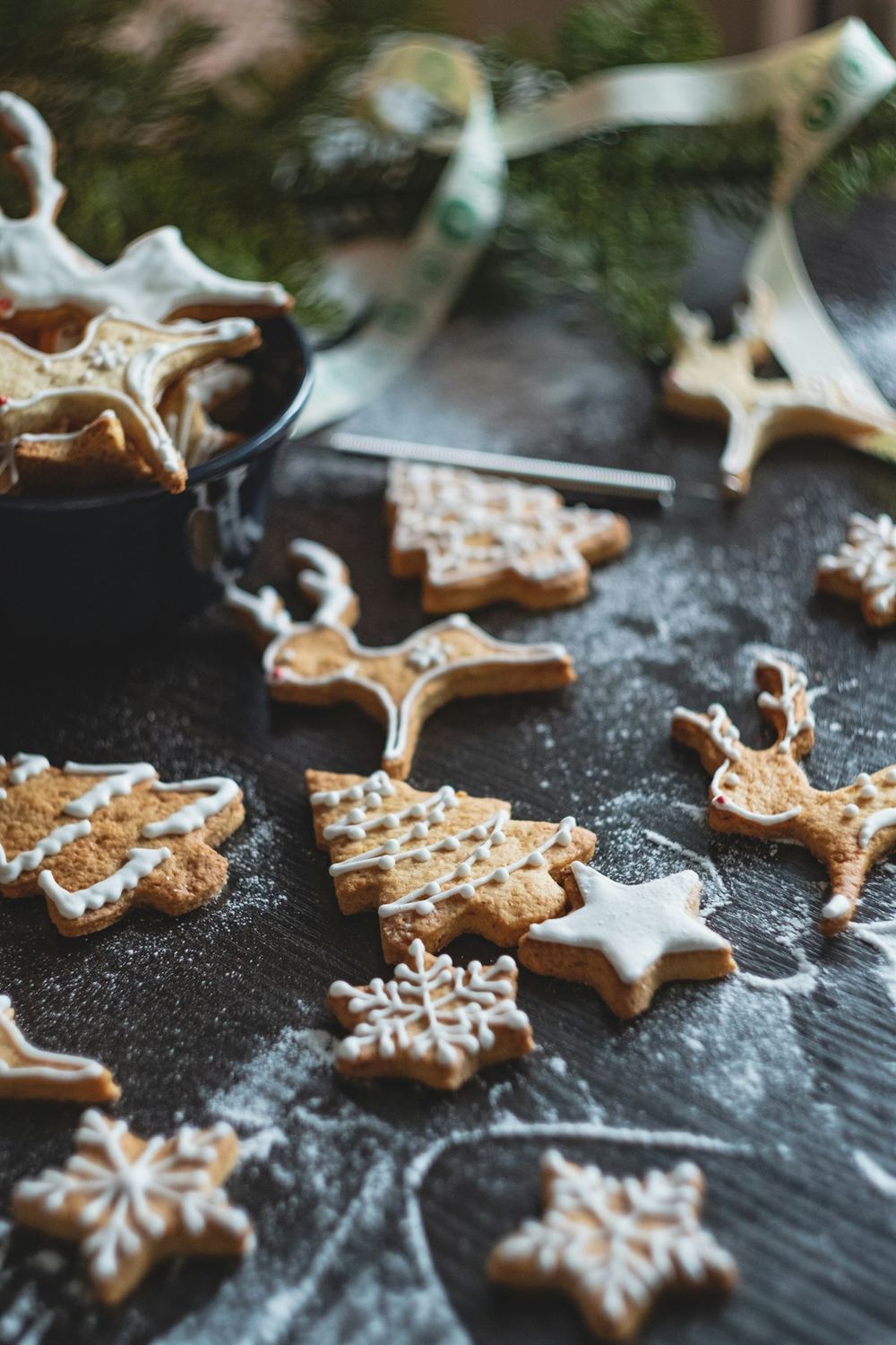 Decorated Christmas cookies